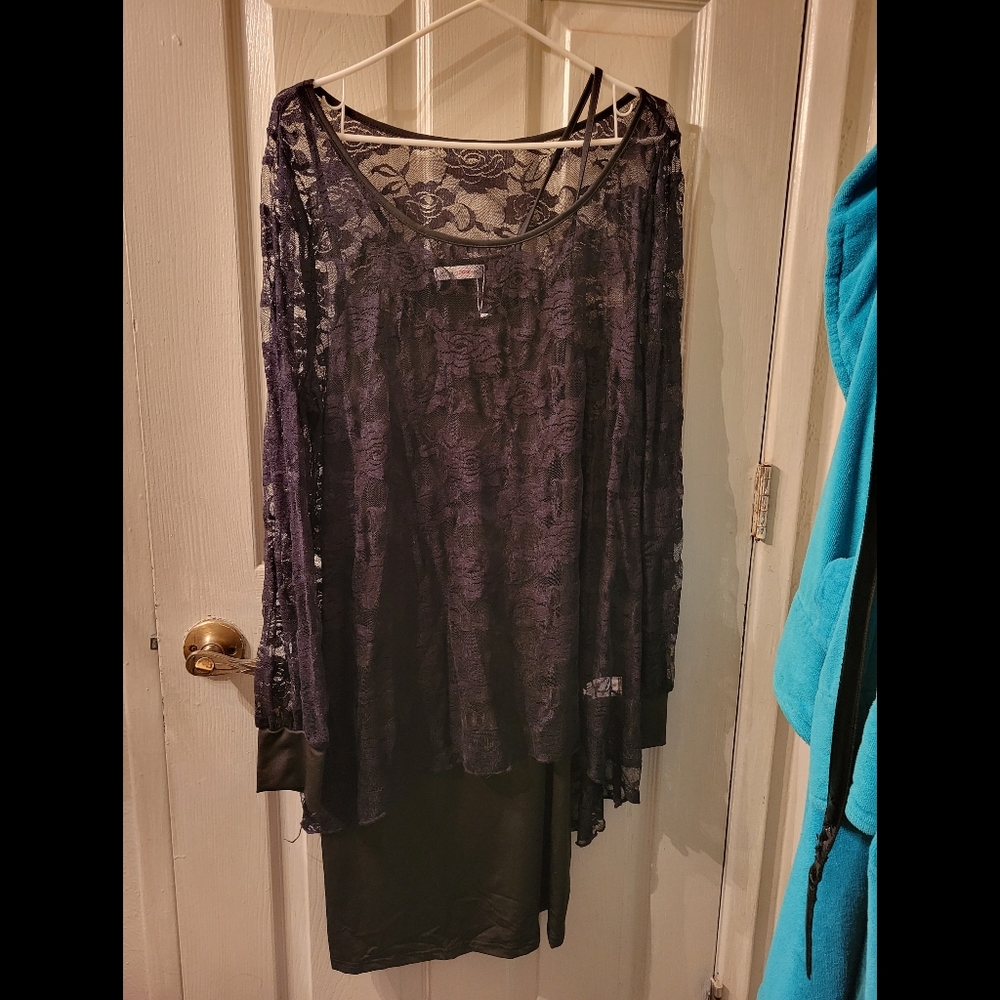 Black Lace Dress 1X